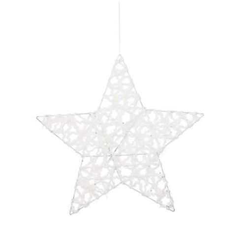 Picture of Ornament hanging Star - white - w25cm