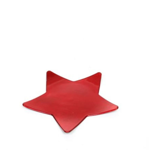Picture of Mila Deco Plate  - Star - Red d25cm