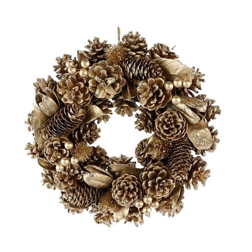 Picture of Wreath - Christmas Spirit -Gold  Glitter-  d30cm x h9cm