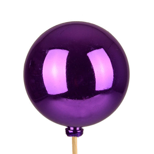 Picture of Bauble on stick Pick  - Purple