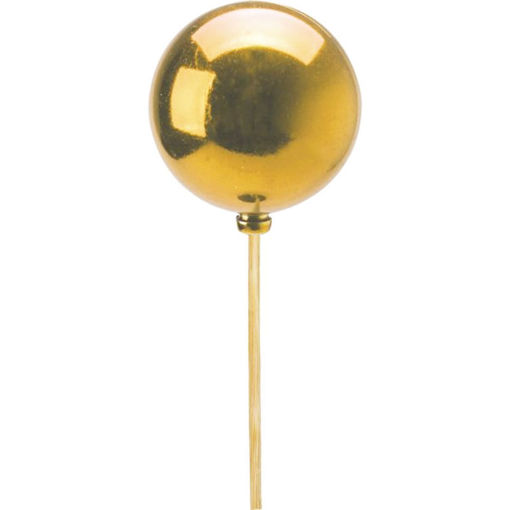 Picture of Bauble on stick Pick - Gold