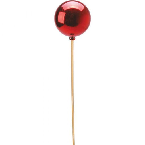 Picture of Bauble on stick Pick - Red