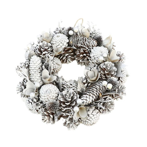 Picture of Wreath - Christmas Noble - White  d30 x h7cm