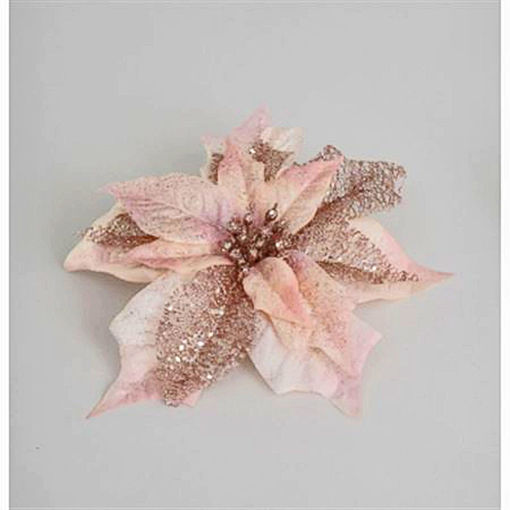 Picture of Glitter Poinsettia | Pink | 24cm