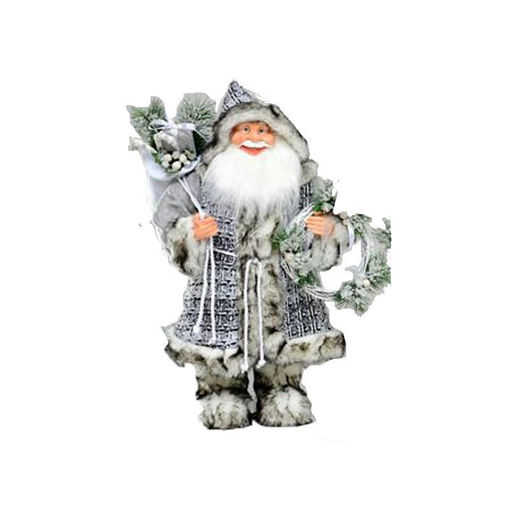 Picture of Standing Santa | Silver and Black | 60cm
