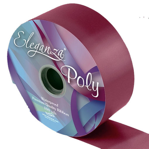 Picture of Ribbon  - Poly - Burgundy - 91m x 50mm