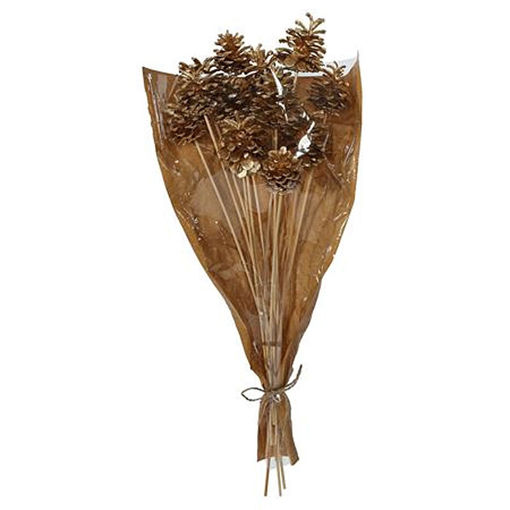 Picture of Pick Gold Pinecone 12pcs  50cm