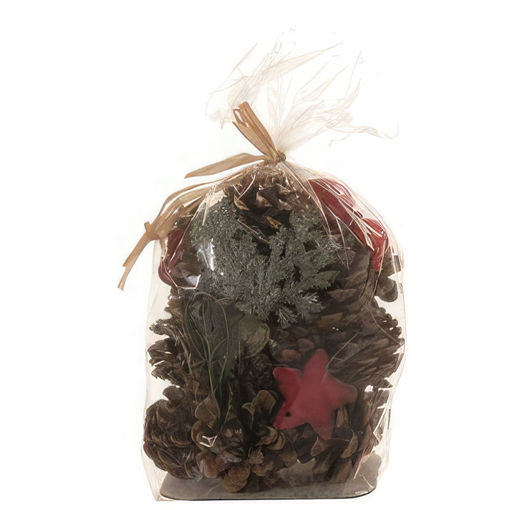 Picture of Bag of Pinecones & Stars | Mixed Red