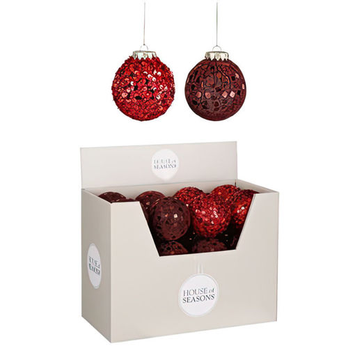 Picture of Bauble Unbreakable | Red | Assorted | S