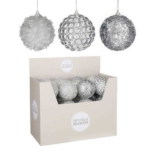 Picture of Bauble Unbreakable | Silver Assorted  | 10cm