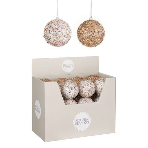 Picture of Bauble Unbreakable Gold Champagne & White Assorted Display box