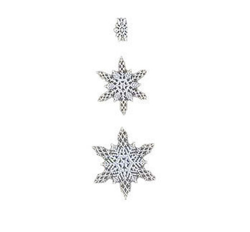 Picture of Garland Snowflake White Glitter 101cm