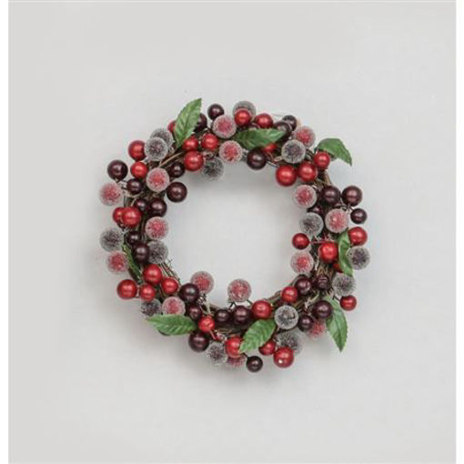 Picture of Mixed Berry Wreath | Burgundy | 18cm