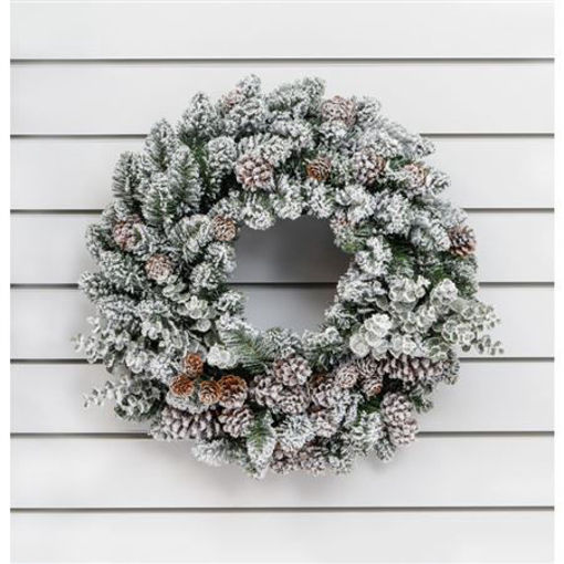 Picture of Flock Cone & Eucalyptus Wreath | 24"