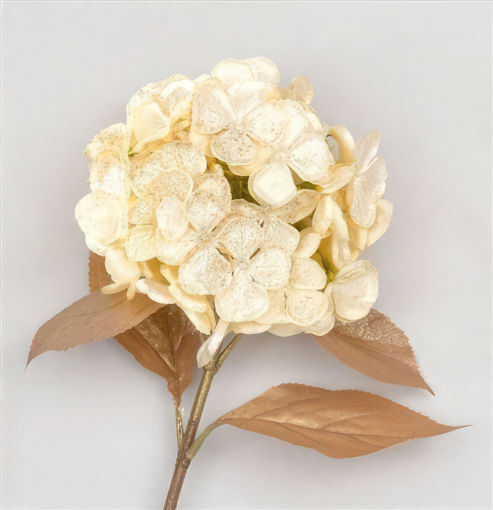 Picture of Glitter Hydrangea Spray | Cream | 64cm