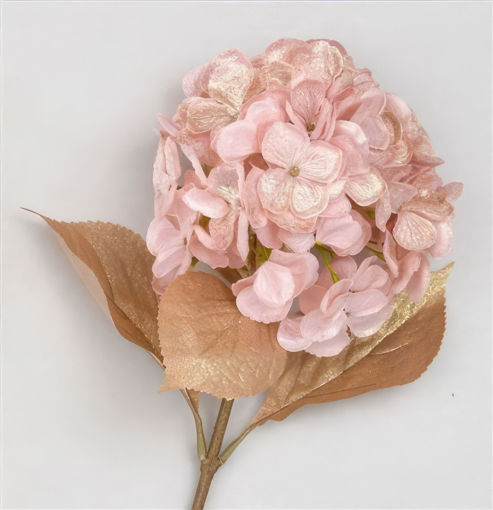 Picture of Glitter Hydrangea Spray | Pink | 64cm